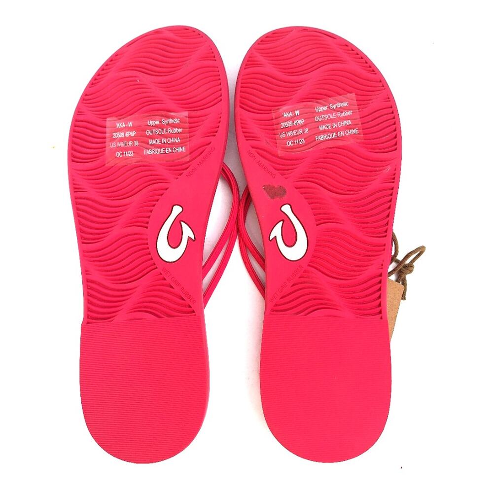 NWTOluKai Pink Women's Sandal Flip Flops - Picture 7 of 7